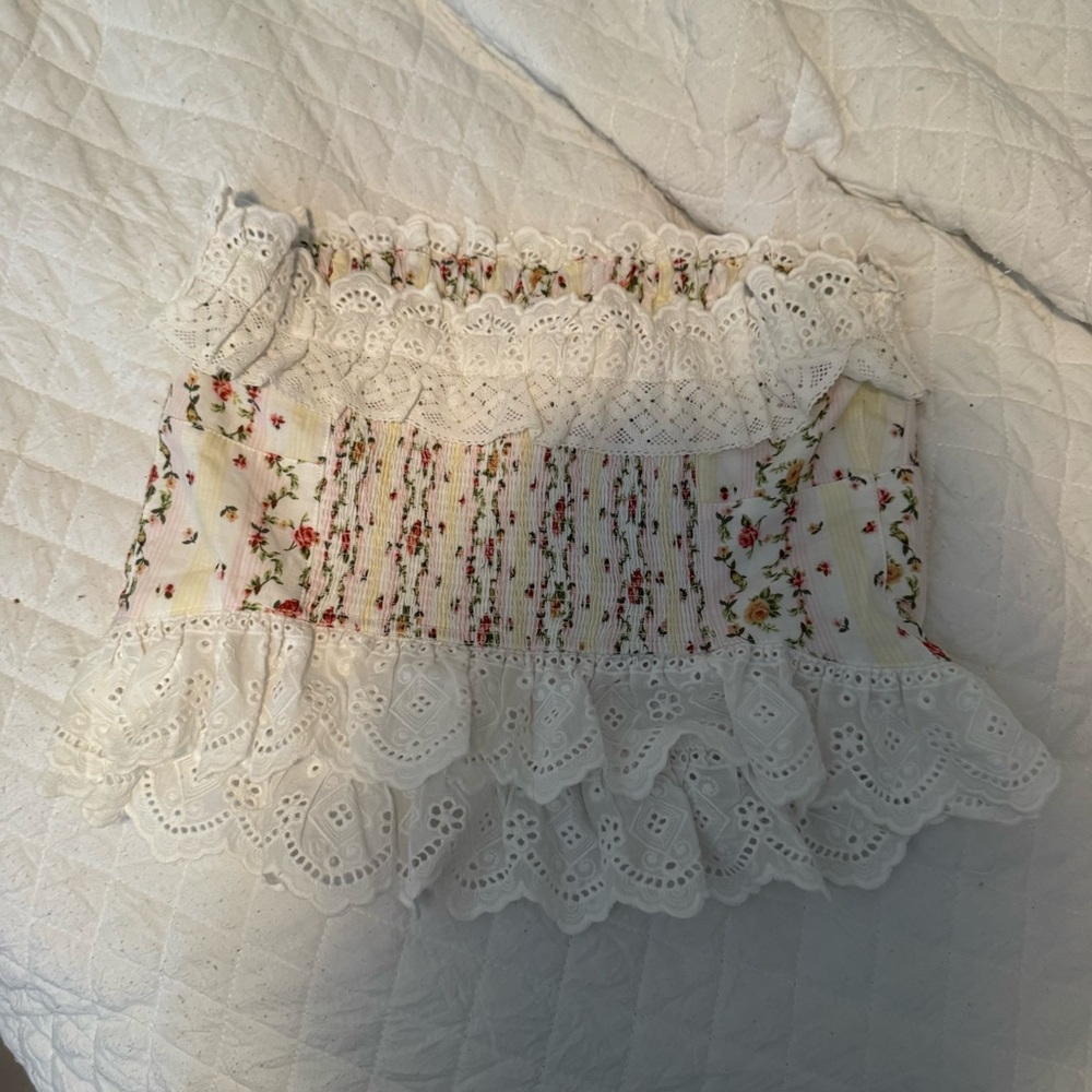 Sky to moon floral strapless tube top - Picture 6 of 6